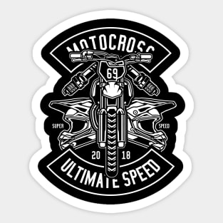 Classic Motocross Dirt Bike Racer Sticker